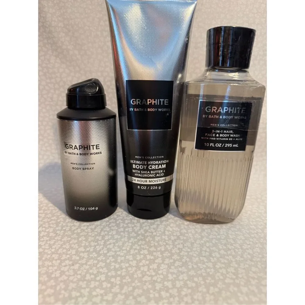 Bath and Body Works Men’s GRAPHITE 3 Piece Set